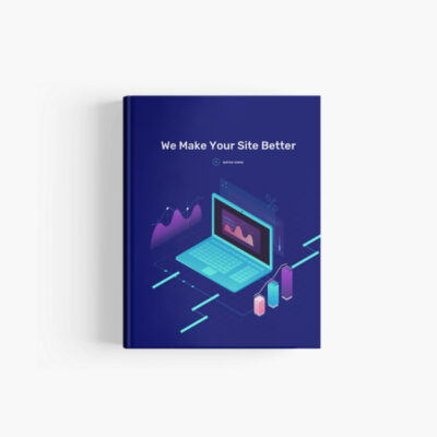 Book cover with futuristic laptop illustration.