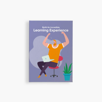 Man celebrating with laptop, "Learning Experience" text.