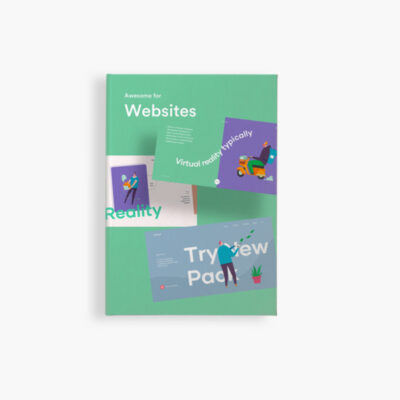 Green book cover with digital design elements.